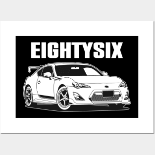 GT86 Monochrome Posters and Art